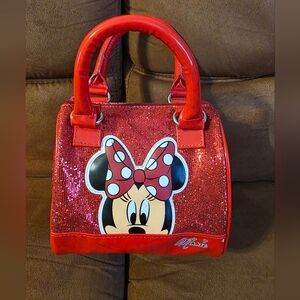 Disney Parks Authentic Minnie Mouse Little Girl’s Purse, Red Sequins/Glitter